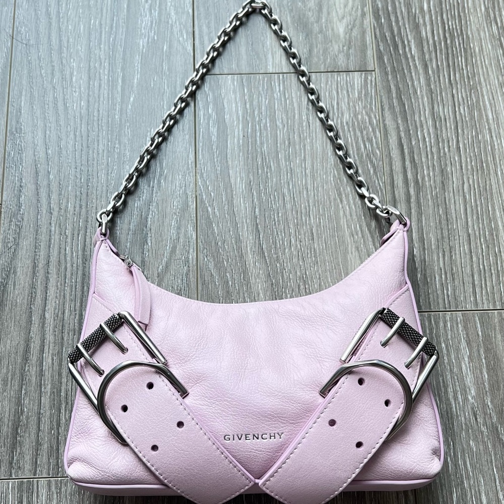 Givenchy Pink Shoulder Bag with Edgy Buckle Accents